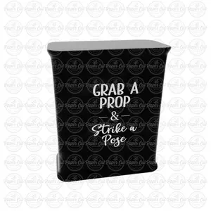 Photo Booth Props Portable Counter Table Black (Pole Style)