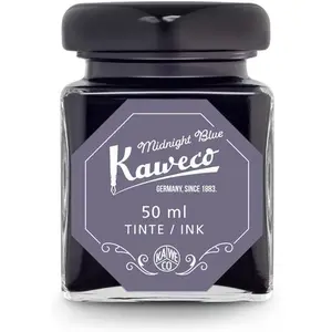 Ink Bottle 50 ml/ 1.7 oz Midnight Blue Premium Ink for Fountain Pen in Ink Glass with Quality Seal Vegan Cruelty Free Water Soluble Ink for Calligraphy Lettering Writing