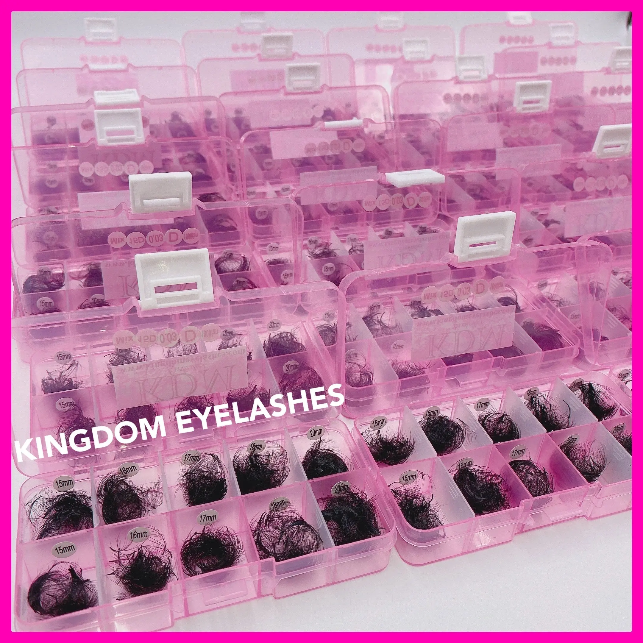 12D Handmade Lashes Mix Lengths - 12/13/14/15/16 - 1000 Fans