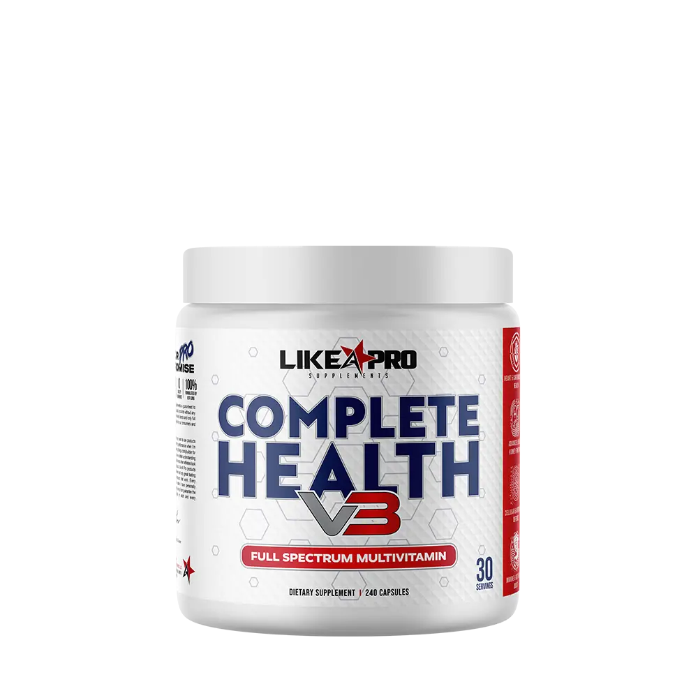 Like A Pro Complete Health v3 Edible Healthcare Capsules - Daily Dietary Supplement, Self Care Product with High Vitamin C, Healthy Gut Probiotics for Organ Support, Immune Boost