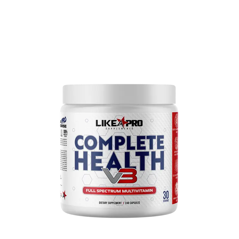 Like A Pro Complete Health Multivitamin Capsules - Collagen, Selfcare, Prop 65 Compliant, On-the-Go Caps, 18-Month Shelf Life, Adult Immunity Boost, High Vitamin C, Healthy Gut Vitamins Supplements, Organ Care Dietary Supplement