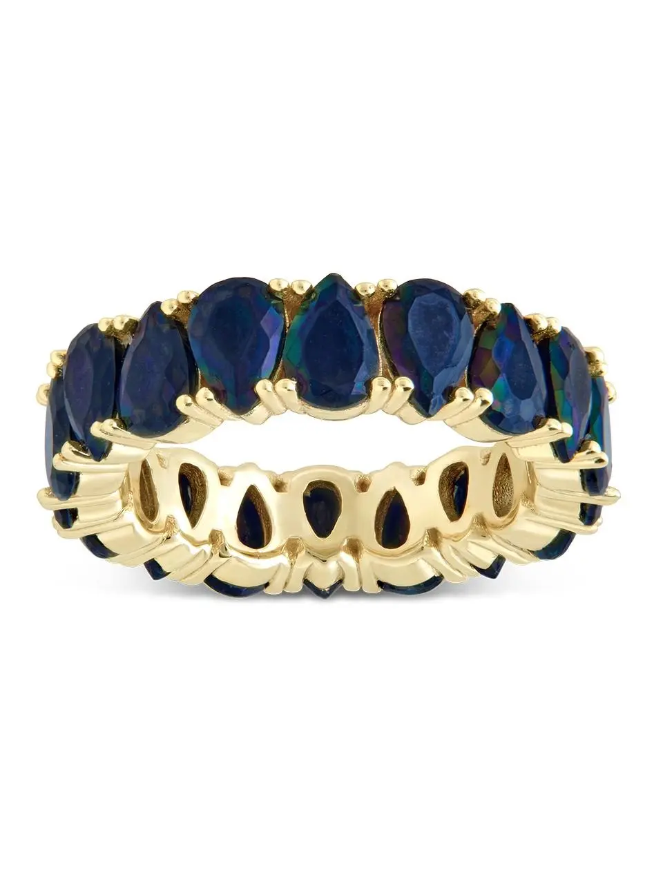 Sterling Silver Janis Black CZ Eternity Band Ring