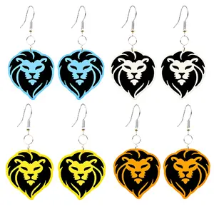 Lion Earrings Lightweight Statement Jewelry Jungle Theme