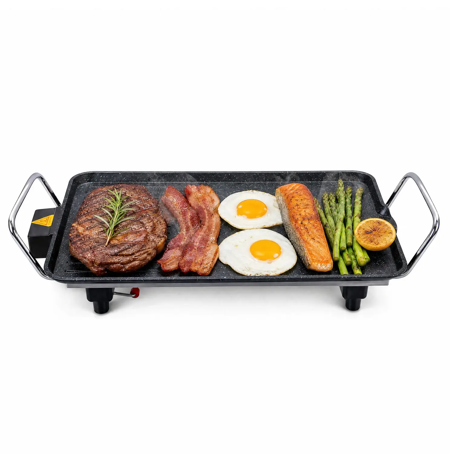 SUSTEAS XL Electric Griddle with Removable Temperature Control, Immersible Smokeless Nonstick Indoor Grill for Breakfast, Pancakes, Eggs, Burgers, Meat, BBQ & Family Meals