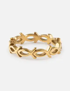 Infinity Jesus Fish Ring