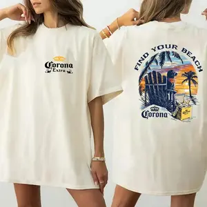 Comfort Colors Corona Extra 2 Sides T-Shirt, Find Your Beach Sunset Tee, Beer Lovers Vacation Shirt, Men's Beer Shirt, Gift For Women