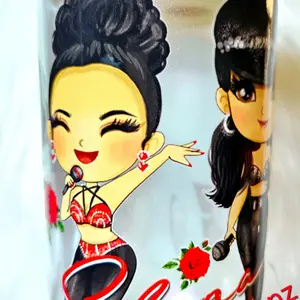18oz Wine Glass Tumbler Selena inspired