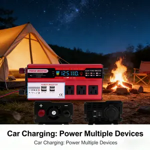 HOME POWER SOLUTION  5000W Pure Sine Wave Inverter w/ Remote Switch - Dual AC + USB for Emergency or Daily Use