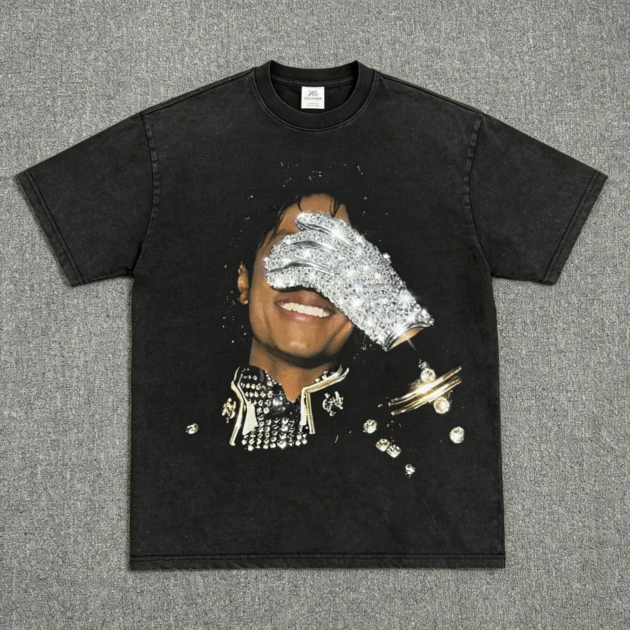 Michael Jackson Glove Graphic Tee Music MJ King of Pop T Shirt Gift for Fan 100% Cotton Short Sleeve Mens Womens Vintage Streetwear Unisex Top