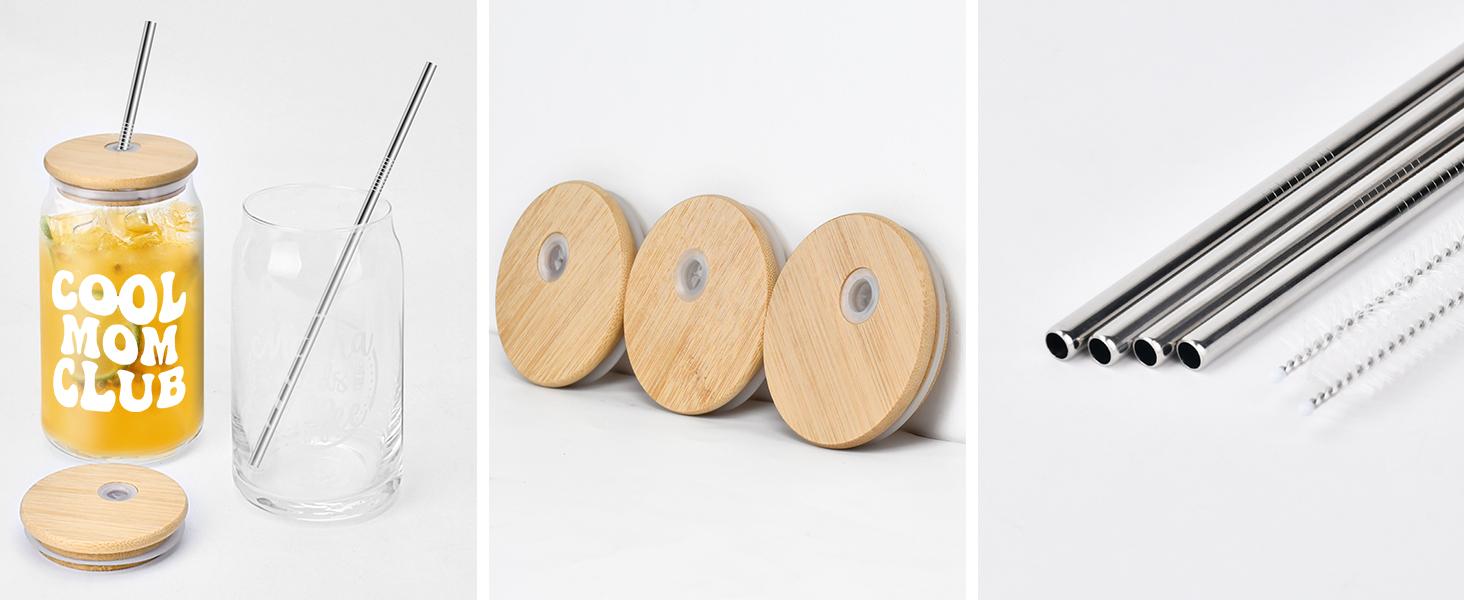 Mothers Day Gifts for Mom from Daughter Son, Gifts for Women Mama Stepmom Mother In Law Bonus Mom, Personalized Anniversary Birthday Mothers Day Presents for Wife from Husband - Can Glass Cups 16OZ