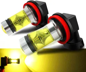 H11 H8 LED Bulbs 3000K Golden Yellow Fog Light DRL Light,DC 12V  -2 Pack