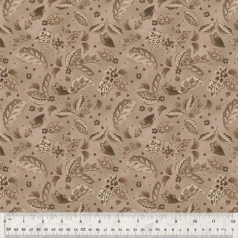 Fabric Windham Greige Plush Paisleys Dwell by the Quarter Yard 54740-2
