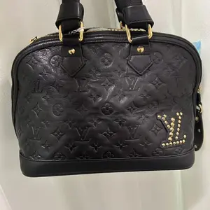 Pre-owned Louis Vuitton Black Monogram Double Jeu Neo Alma Bag