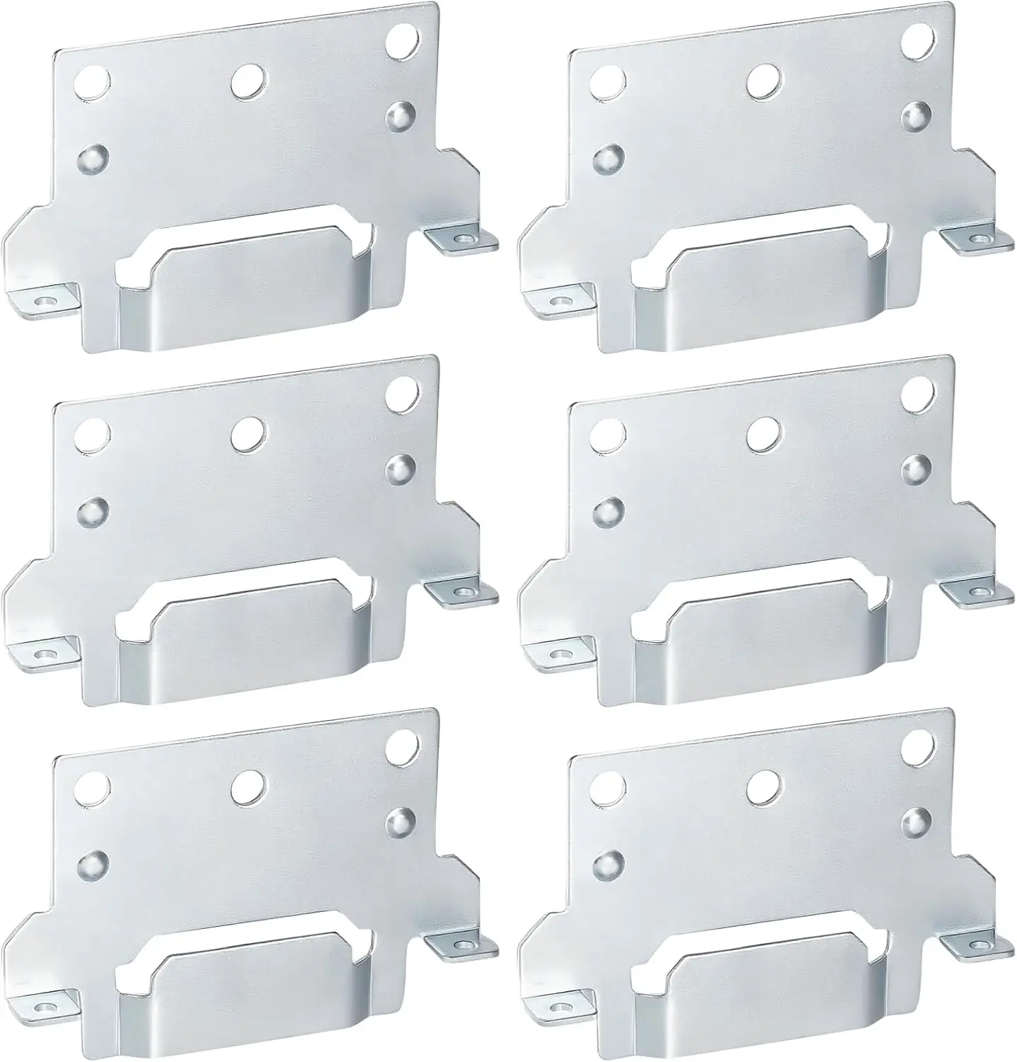 116791 Mounting Plates Replacement for IKEA Bed Frame Brackets Part | For IKEA Hemnes/Malm/Brimnes/Ingatorp/Tarva/Kritter, Replaces #116791, 1.5mm SPCC steel, rounded corners, 6-slot design