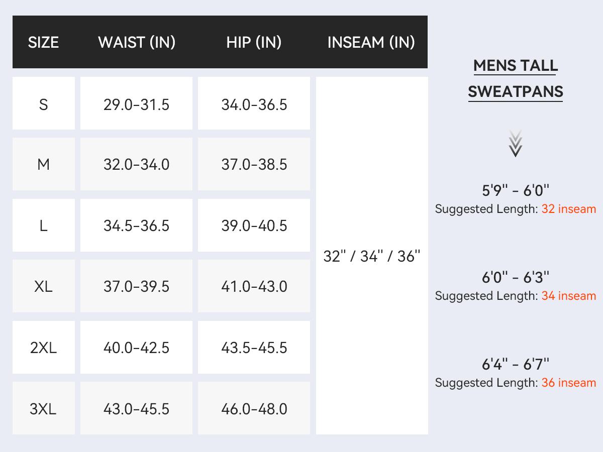 Men's Fleece Lined Winter Pants 32"/34"/36" Inseam Tall Sweatpants with Zipper Pockets Warm Water-Resistant Athletic Joggers Men Men's Fleece Lined Winter Pants 32"/34"/36" Inseam Tall Sweatpants with Zipper Pockets Warm Water-Resistant Athletic Joggers Men