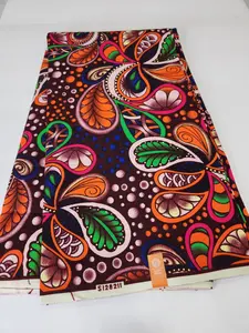 Brown and Orange Ankara Print Fabric Brown and Orange Ankara Print Fabric