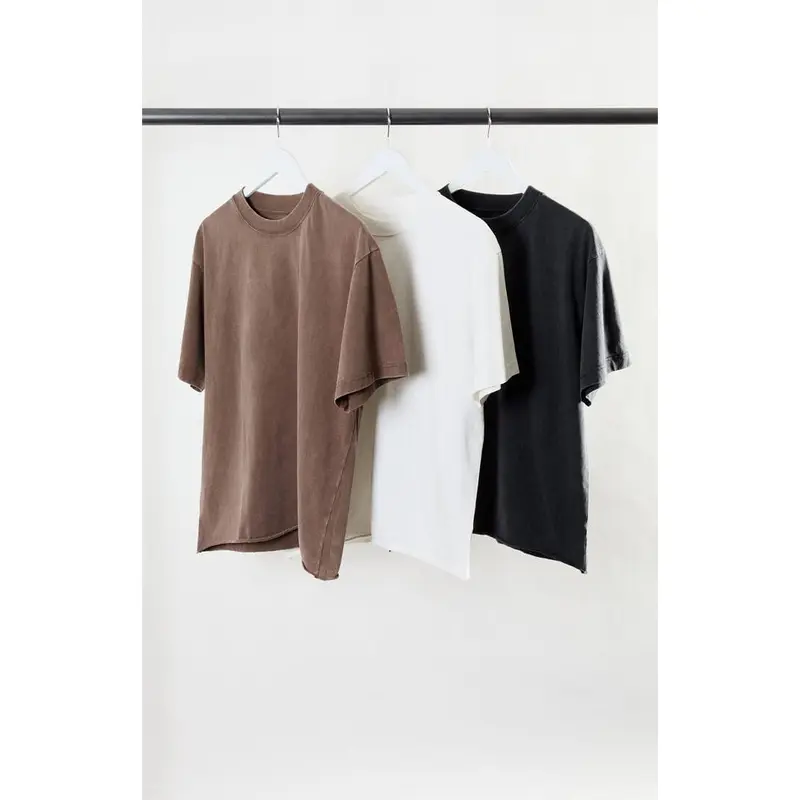 Pacsun Men's 3 Pack Solid Color Cropped T-Shirts