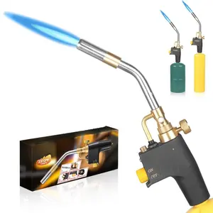 Propane Torch Head, High Intensity Torch Head Trigger Start Gas Torch, Map Gas Torch Kit for Propane, Map and Mapp Gas, Mapp Gas Torch, Soldering Torch Kit (Not Included Gas Tank)