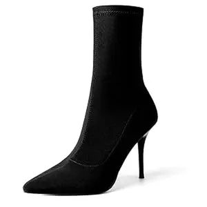 Vivianly Women's Pointy Toe Stiletto Heel Ankle Boots - Printed Stretchy Sock Booties, Elegant Stylish Design, Women's Shoe & Footwear for Casual, Formal Occasions tiktokshopspringglowup,summervibes outdoorfun