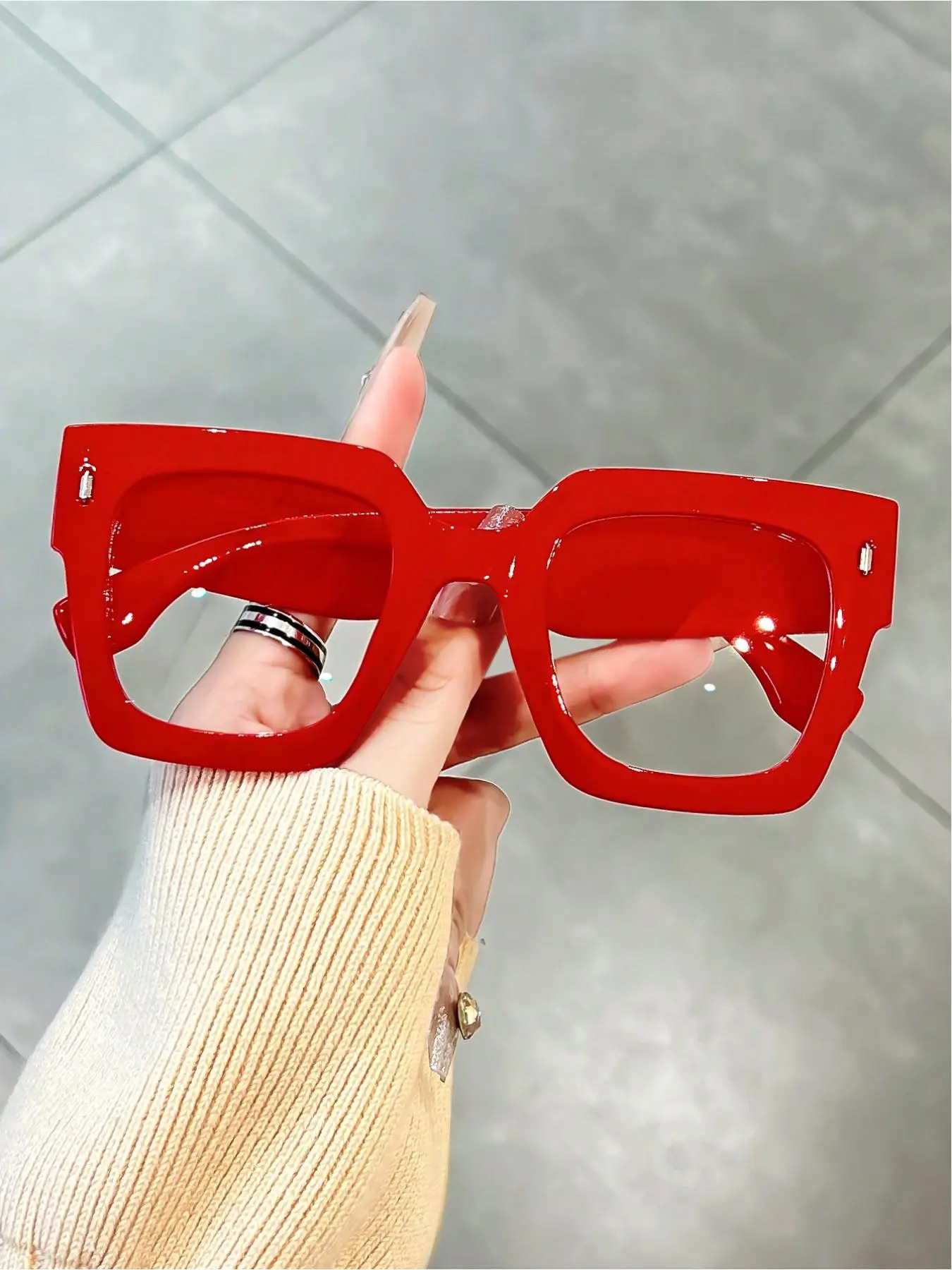 Unisex Fashionable, Trendy Casual Eyeglasses for Everyday Use, Stylish Square Frames, Fashion Accessories for Outdoor Activities, Stylish Trendy Eyewear
