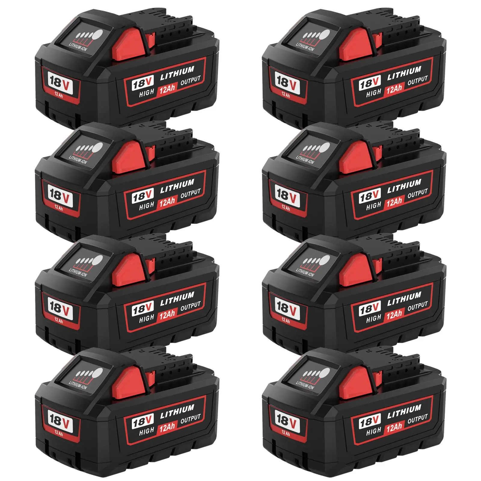 48-11-1852 12.0AH Replacement for Milwaukee 18V Battery Compatible with Milwaukee 18V Lithium-Ion Battery 48-11-1815 48-11-1860 48-11-1862 48-11-1890 48-11-2230 Cordless Power Tools