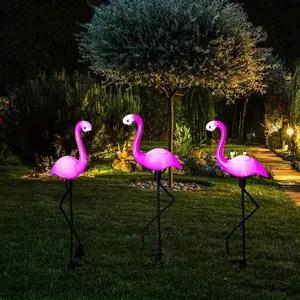 Flamingo Solar Neon Lights Pink Flamingo Decorative Garden Courtyard Passage Lighting Eco Friendly Gift for Others Shining Brightly Unique Design-JXLM