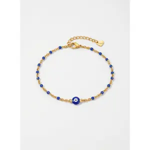 Tobillera Ojo Hamsa Azul