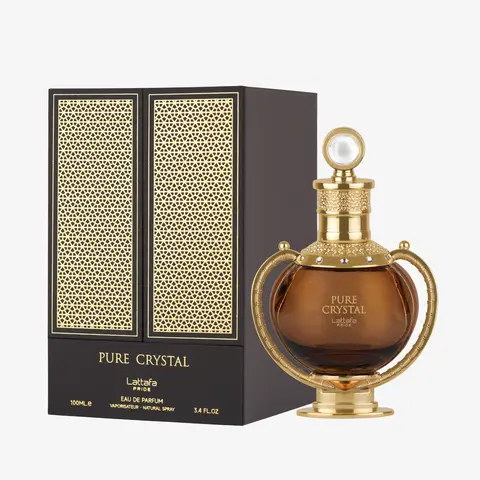 Lattafa Pure Crystal Pride Eau de Parfum - Spicy, Natural Blend EDP, 100ml/3.4oz (4 to 4.9 fl oz), Unisex Fragrance for Women