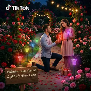 ROOMART 4pcs Solar Outdoor Lights, 5-Color Solar Garden Lights for Romantic Date Night Decor, Bright Solar Stake Lights for Yard & Walkway - Red/Yellow/Blue/Green/Purple Instant Curb Appeal, Best Valentine's Gift 2026 solarlight