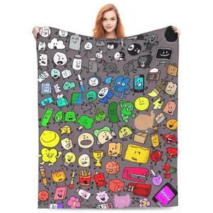 Cute Object Show Cartoon Fleece Blanket