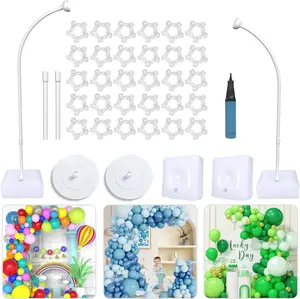 Half Balloon Arch Stand, Free Bending Half Arch Balloon Kit for Floor with Base, Versatile Balloon Arch Frame for Birthday Baby Shower Wedding