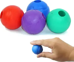 Balls for Aggressive Chewers 4 Pack - Small Dogs and Puppies - 1.5 Inch - Indestructible Rubber Dog Chew Toys Bulk for Miniature Toy Breeds