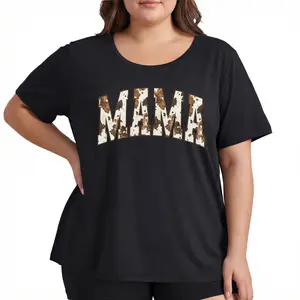 Mama Shirt Cow Print Graphic Tee Women Plus Size Western Country Aesthetic Mom Life Best Gift Butter Soft Oversized Trendy Top