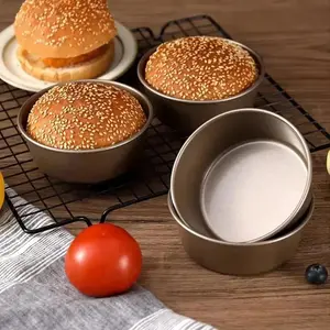 4 Inch Carbon Steel Baking Mold Round Cake Pan Bakeware Baking Supplies for Cheese Tart Pudding Bread Air Fryer DIY Bakery Tools Kitchen Accessories