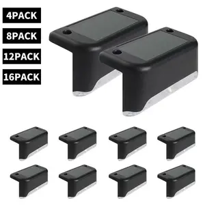 Solar Step Lights Outdoor Waterproof, Solar LED Bright Deck Lights, Solar Led Lights Outdoor for Garden, Courtyard, Steps, Sidewalks, Rail, Balcony, Easy To Install | White Lights, Christmas Decorations Lights