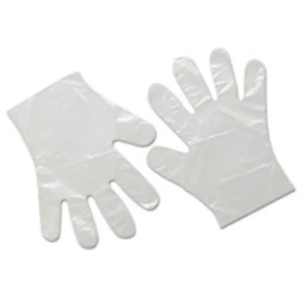 Inteplast Group GLLG2K Embossed Polyethylene Powder Free Large Disposable Gloves - Clear
