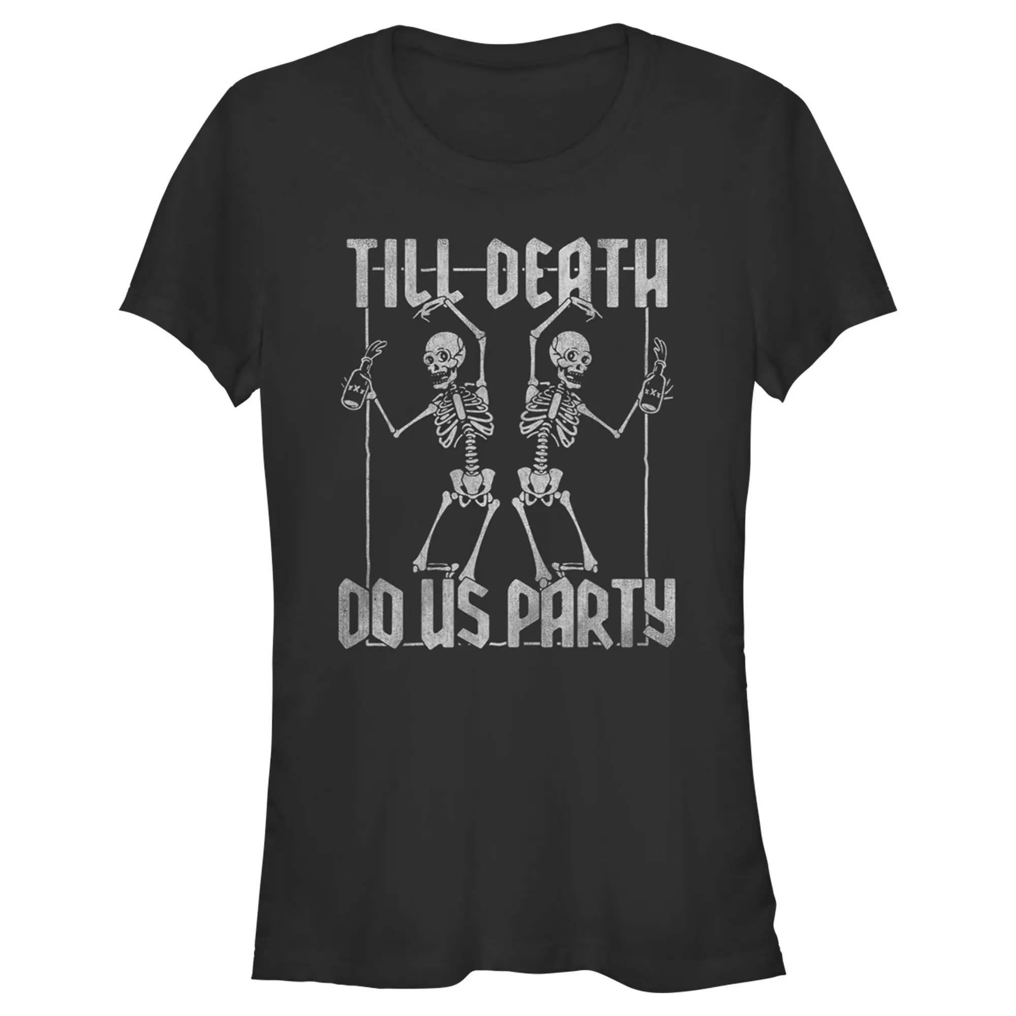 Juniors Womens Lost Gods Halloween Till Death Do Us Party T-Shirt