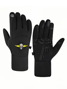 1pc with  Lineworkers Utility Worker Design ning Lineman Social Club Graphic winter gloves sports gloves Touch Screen Breathable Winter Activities Adults Cozy winter gifts Soft Stylish Comfortable Premium Quality