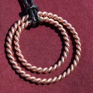 Double Tensor Copper Neckless with Sacred Cubit Design for Spiritual Well-being