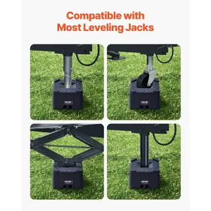 VEVOR Trailer Jack Block, 6 High Heavy Duty RV Leveling Block with 6000 lbs Capacity, RV Jack Stand, Motorcycle Stand, Stool, Camper Accessories for Travel Trailers, 5th Wheels Class A/C Motorhomes