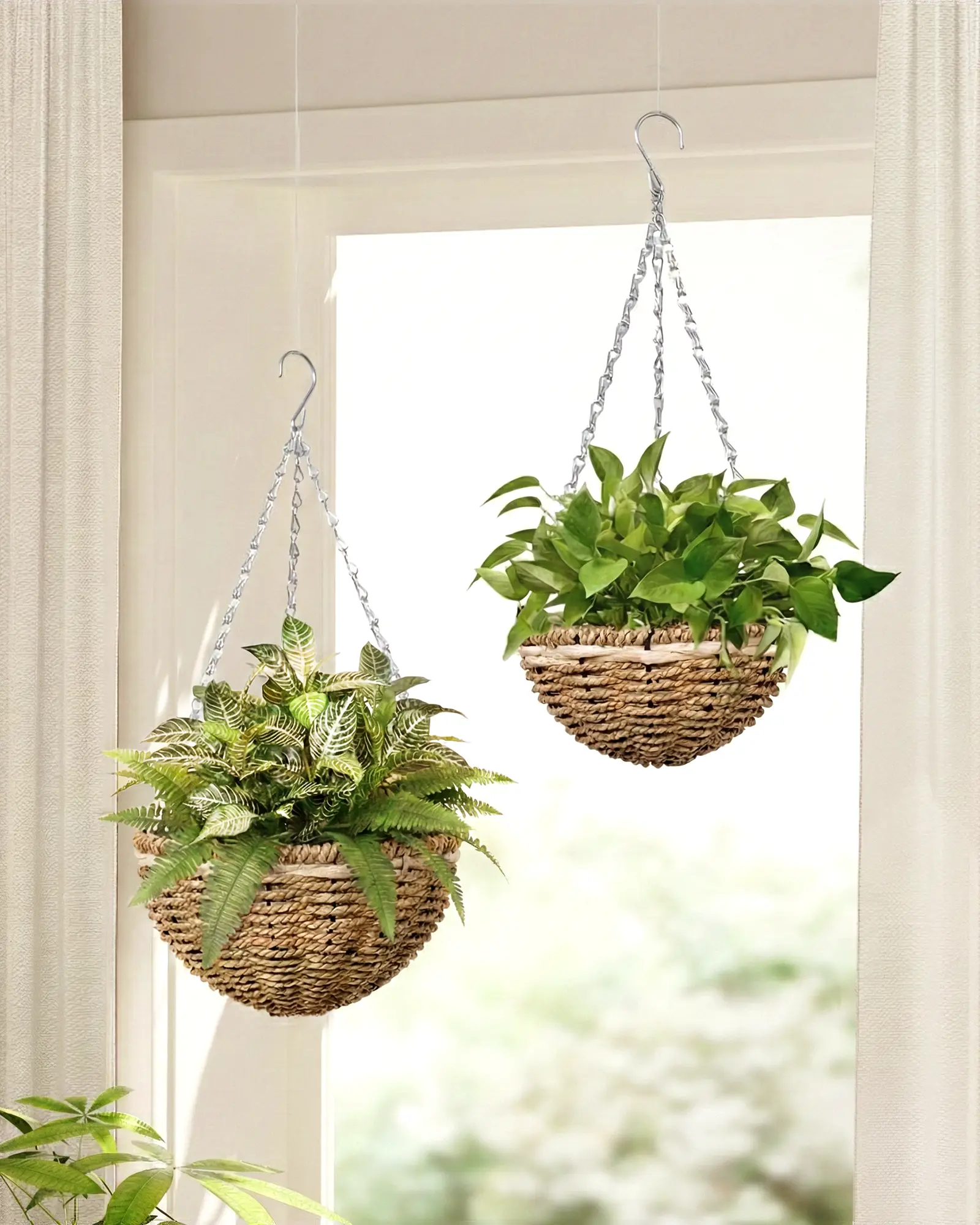 indoor plant rack Mini Wood Indoor Plant Stand with Ceramic Pot main image 1