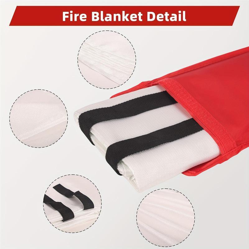 4PCS Fire Blanket, Fire Emergency Blanket, Flame Retardant Blanket, Fireproof Blanket, Emergency Survival Safety Cover, Suitable for Kitchens, Homes, Houses, Cars, Offices,home essentials
