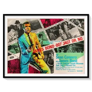 James Bonds Movie Poster Hollywood, Vintage - NO FRAME
