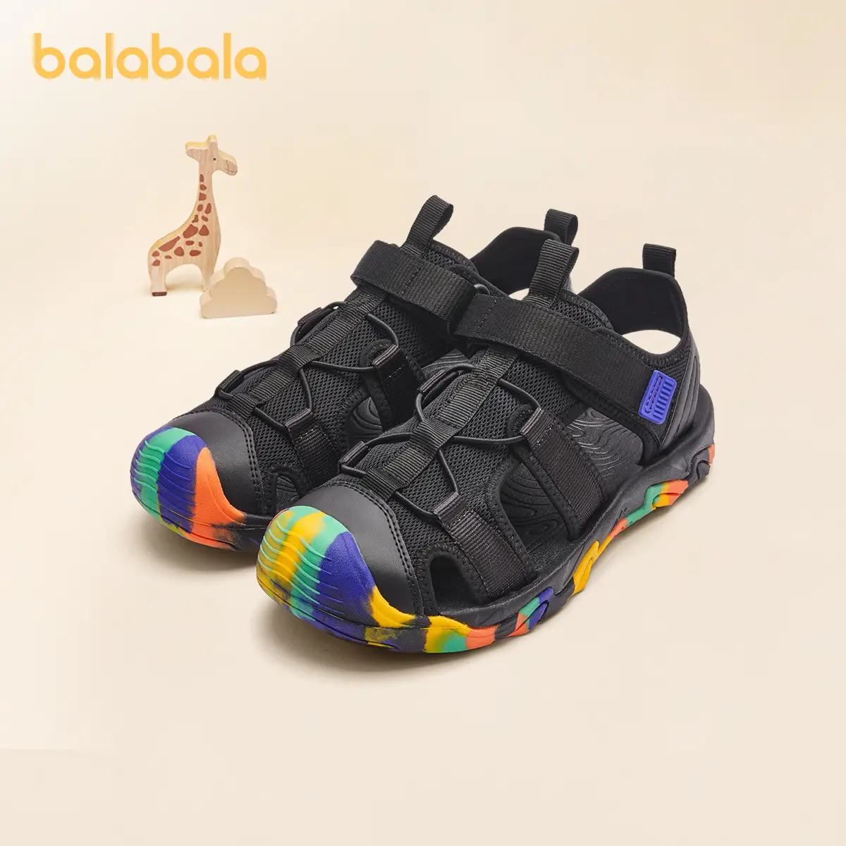 Balabala children's shoes children's sports sandals boys and girls shoes breathable 2025 summer new tracing shoes openwork