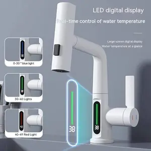 Digital Pull-out Basin Faucet Temperature Digital Display