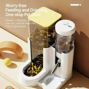 Automatic Hamster Waterer, Bear Water Bottle and Food Bowl Set, Anti-Tip Pet Supplies, Essential Hamster Accessories