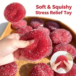 Handcrafted Crystal Slushy Squishy Ball Set, ASMR Sensory Fidget Toy with High Playability, Effective Stress Relief Decompression Prop, Lovely Hobby Present for Kids Teens Adults, Toys & Hobbies Category