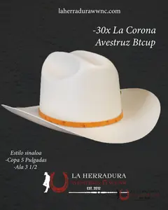 Larry Mahan's 30X Buttercup Straw Hats Corona Orix Sinaloa Style Copa alta