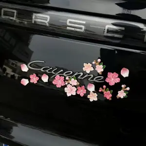 3D Flower Car Dashboard Decor Cherry Blossom Car Accessories Cute Girly Aesthetic Interior Ornament DIY Car Decor Fashion Car Accessories Car Stuff for Women Cool Car Stuff for Women Mother’s Day Gift