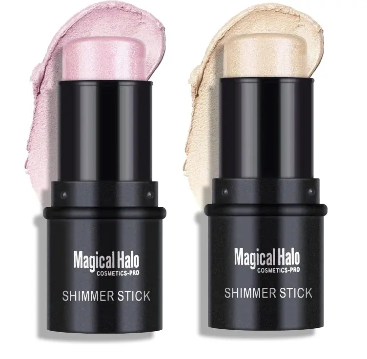 Ownest 2 Colors Highlighter Stick, Shimmer Glow Cream Highlighter for Face & Body, Subtle Shimmer Face Illuminator, Buildable, Blendable, Smooth Hydrating Radiance Balm, for All Skin Types
